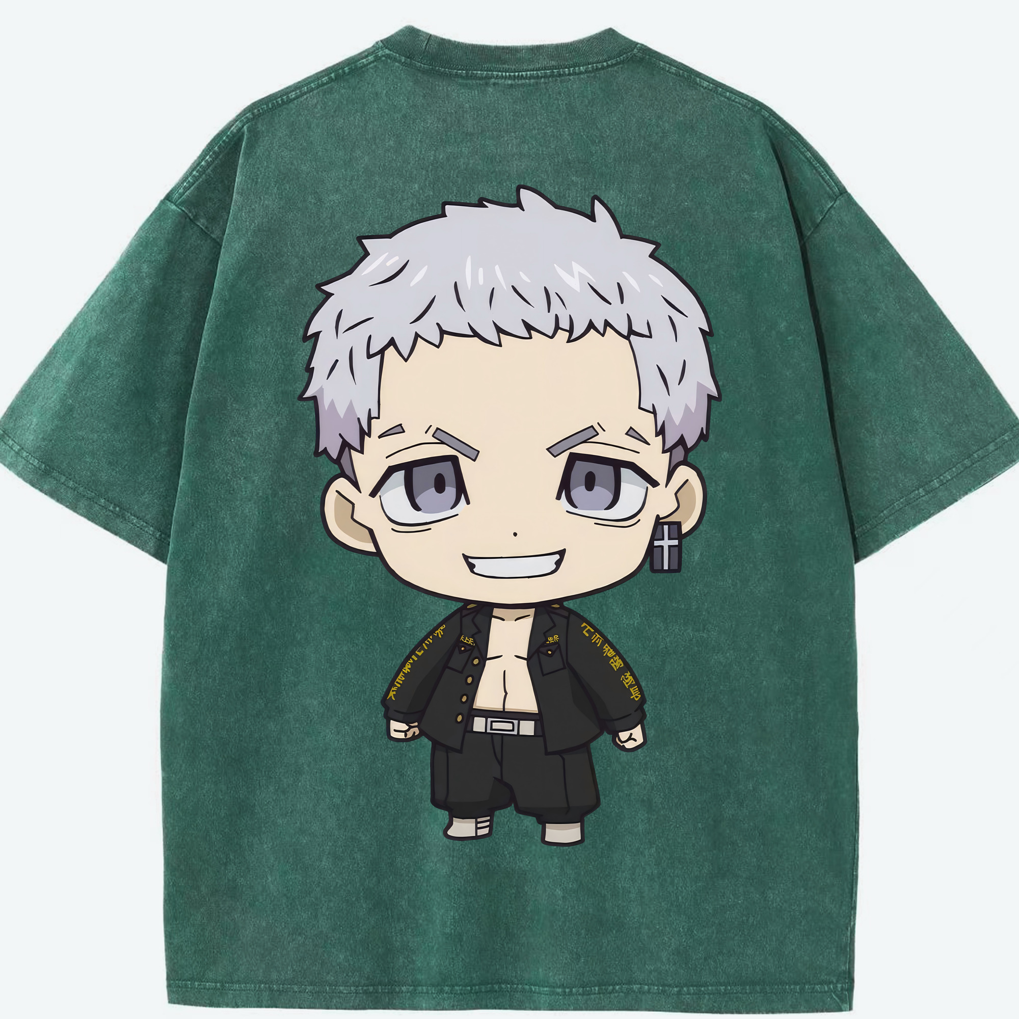 （画像用） 東京リベンジャーズ Tokyo Revengers 綿100% ヴィンテージ風 半袖Tシャツ（背面プリント）